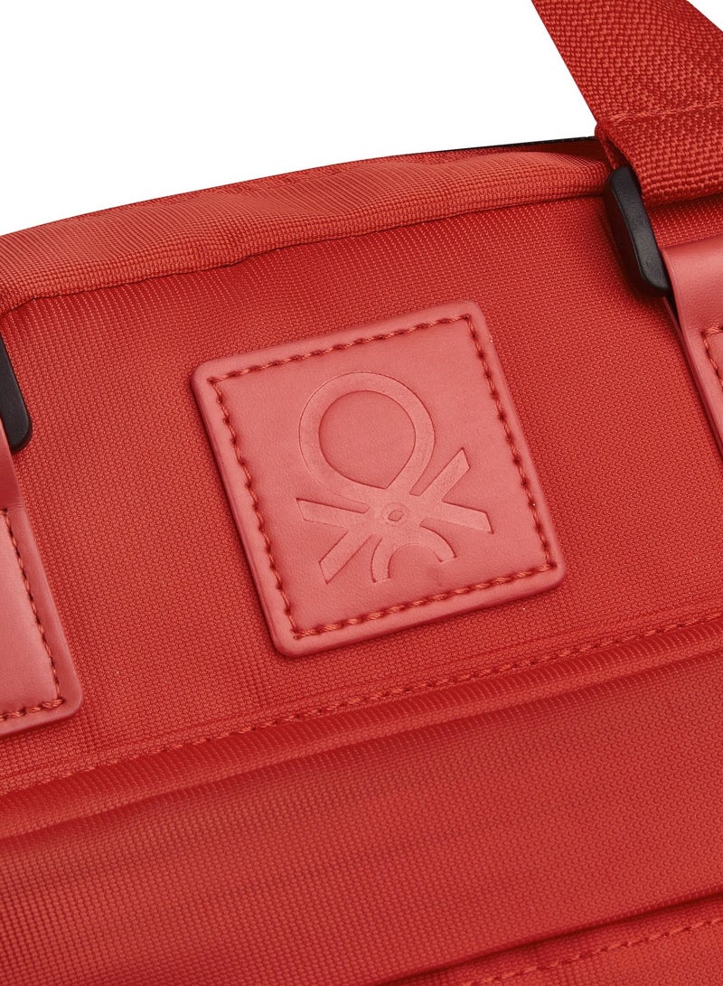 UNITED COLORS OF BENETTON Color Block Tote 15.6" Softside Laptop Backpack - Red - Image 5